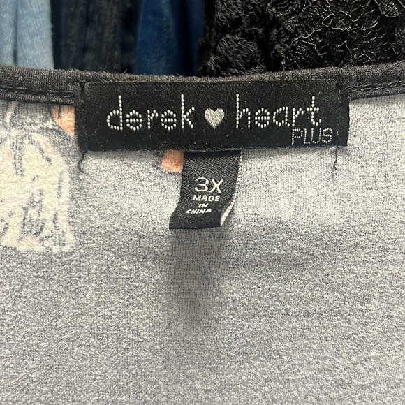 Plus size black and floral dress - Picture 2 of 2